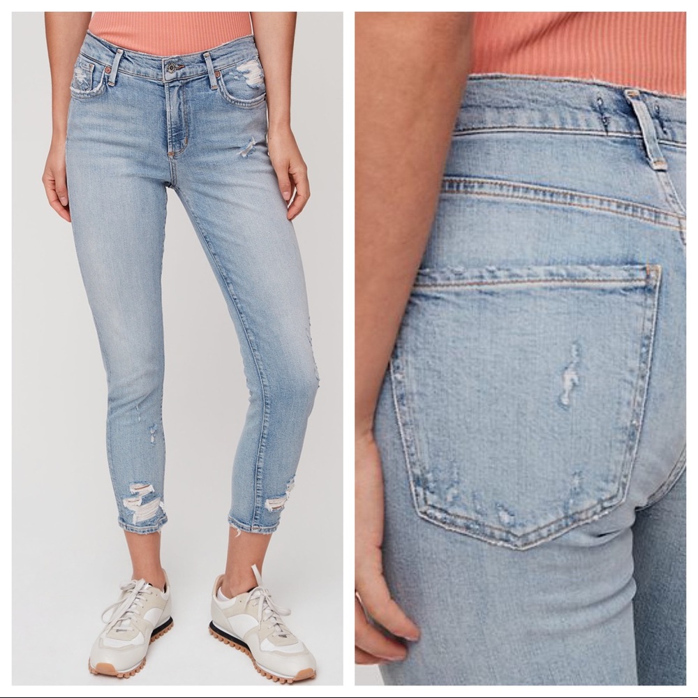 AGOLDE Cropped Denim Jeans - Picture 11 of 12